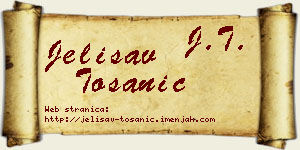Jelisav Tošanić vizit kartica